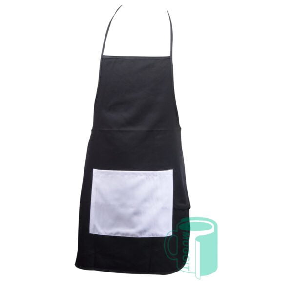 muggit apron black white pocket kitchen cook apronblackwhitepocket 1