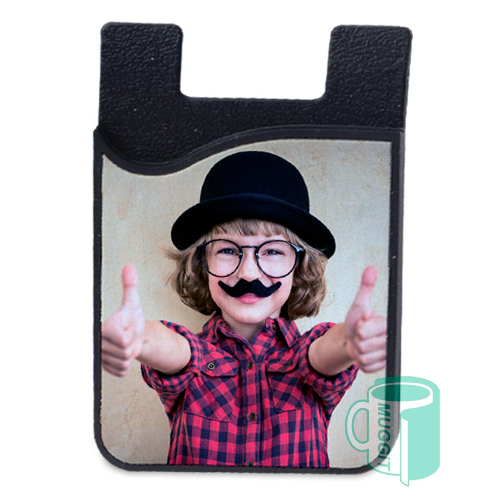 muggit cellphone card holder black white screen cleaner cellphonecardholder