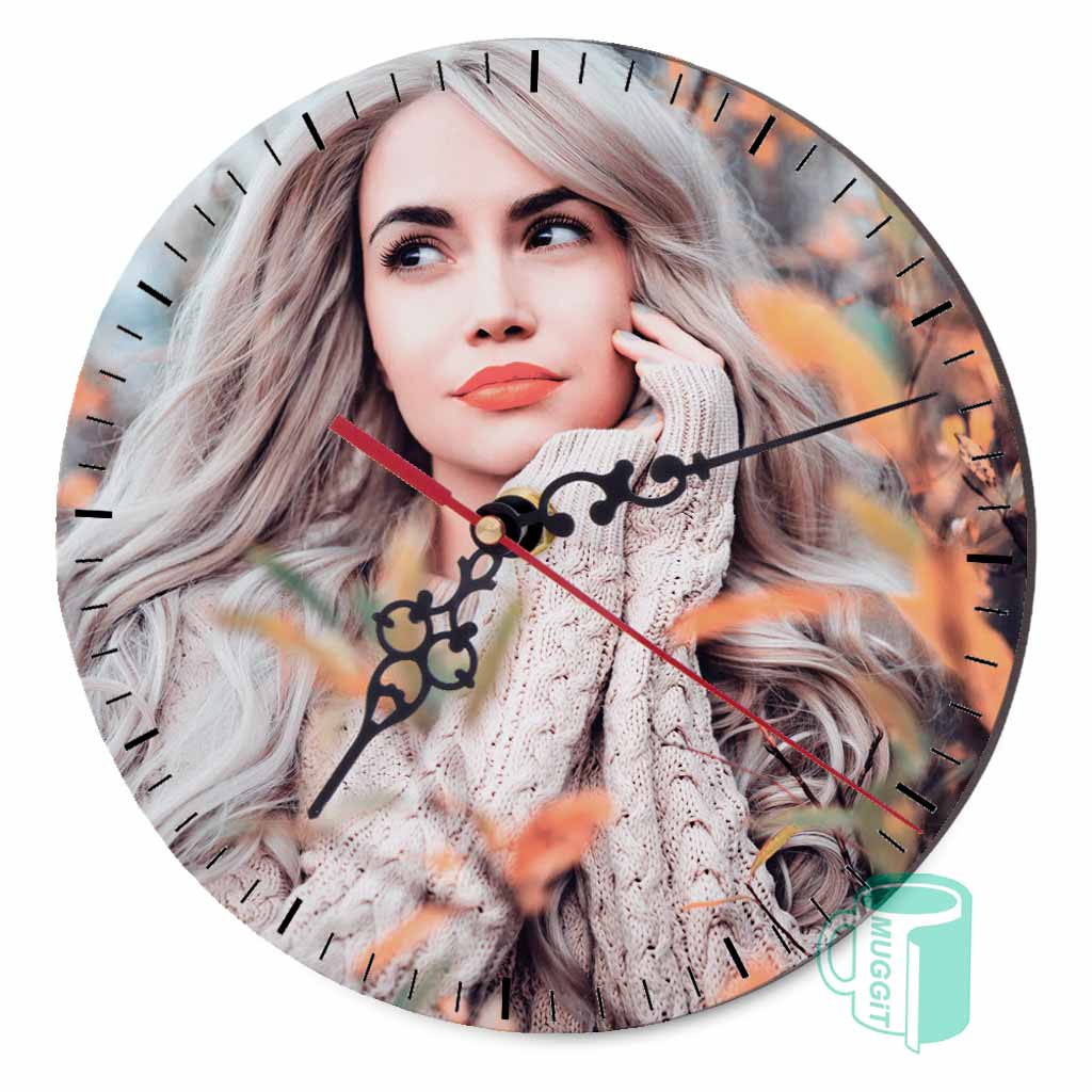 muggit clock hardboard round hang wall clockhbround190