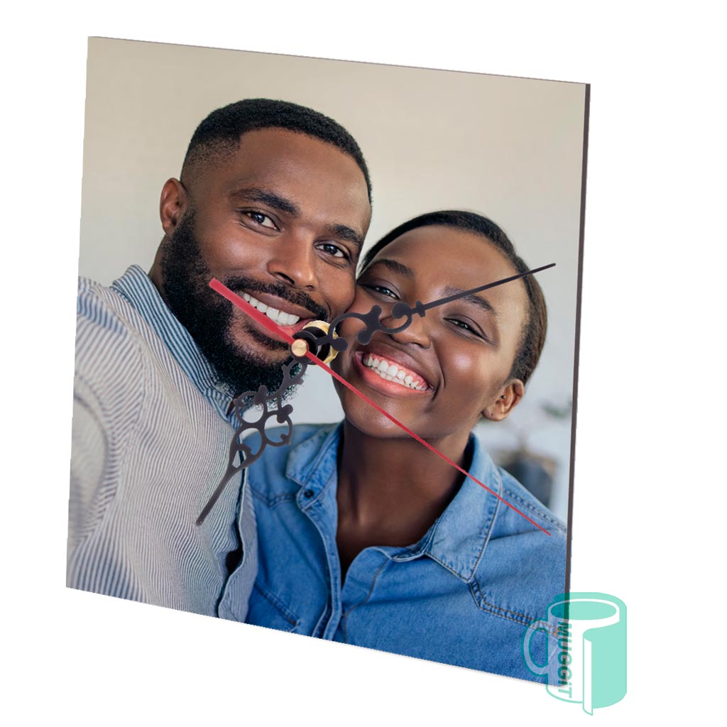 muggit clock hardboard square table stand clockhbsquare200