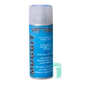 Laser transfer protection coating Muggit laser coating spray protects your laser transfer on metal, plastic and more. It improves the durability of your print.