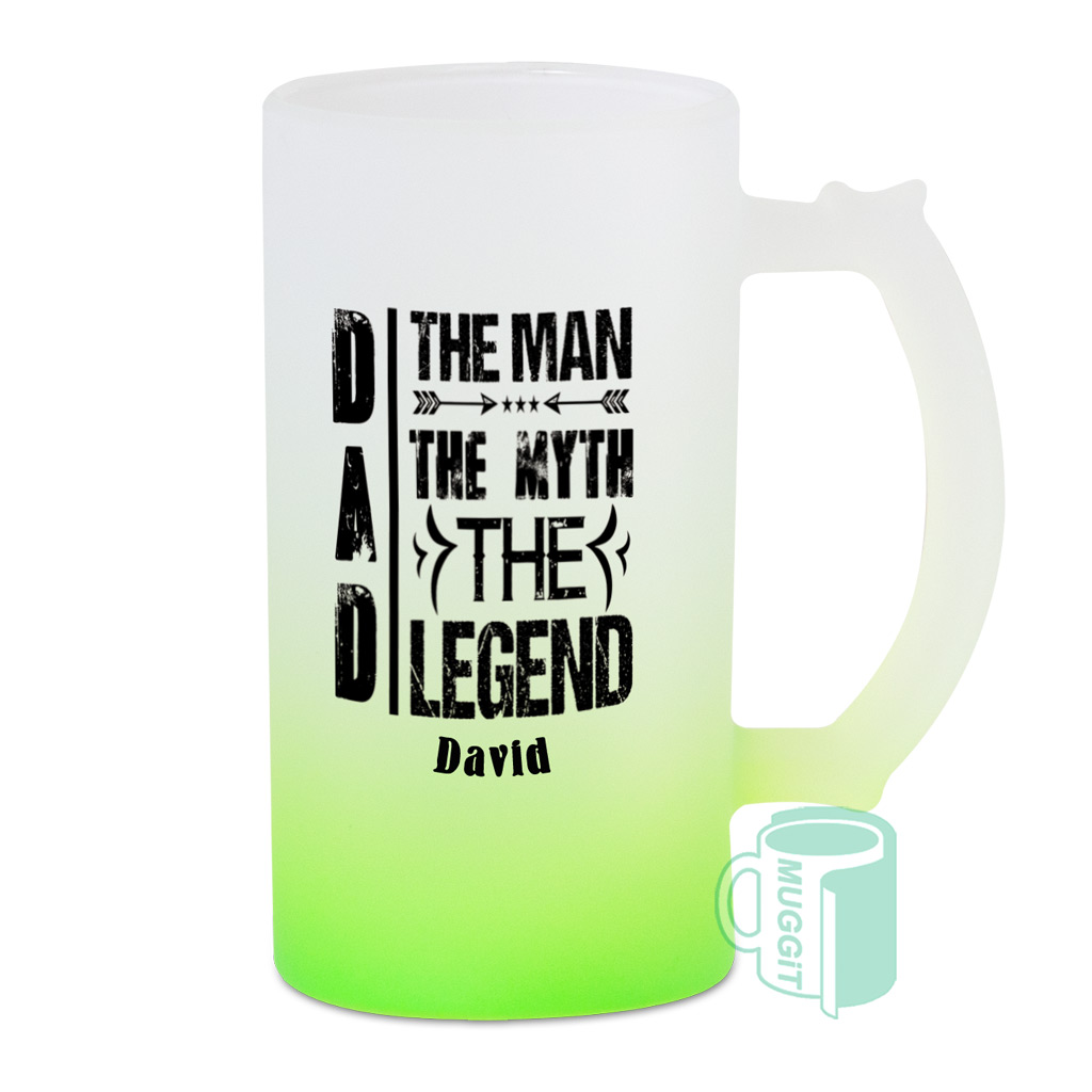 muggit glass beer green alcohol mug glassbeer16ozlg