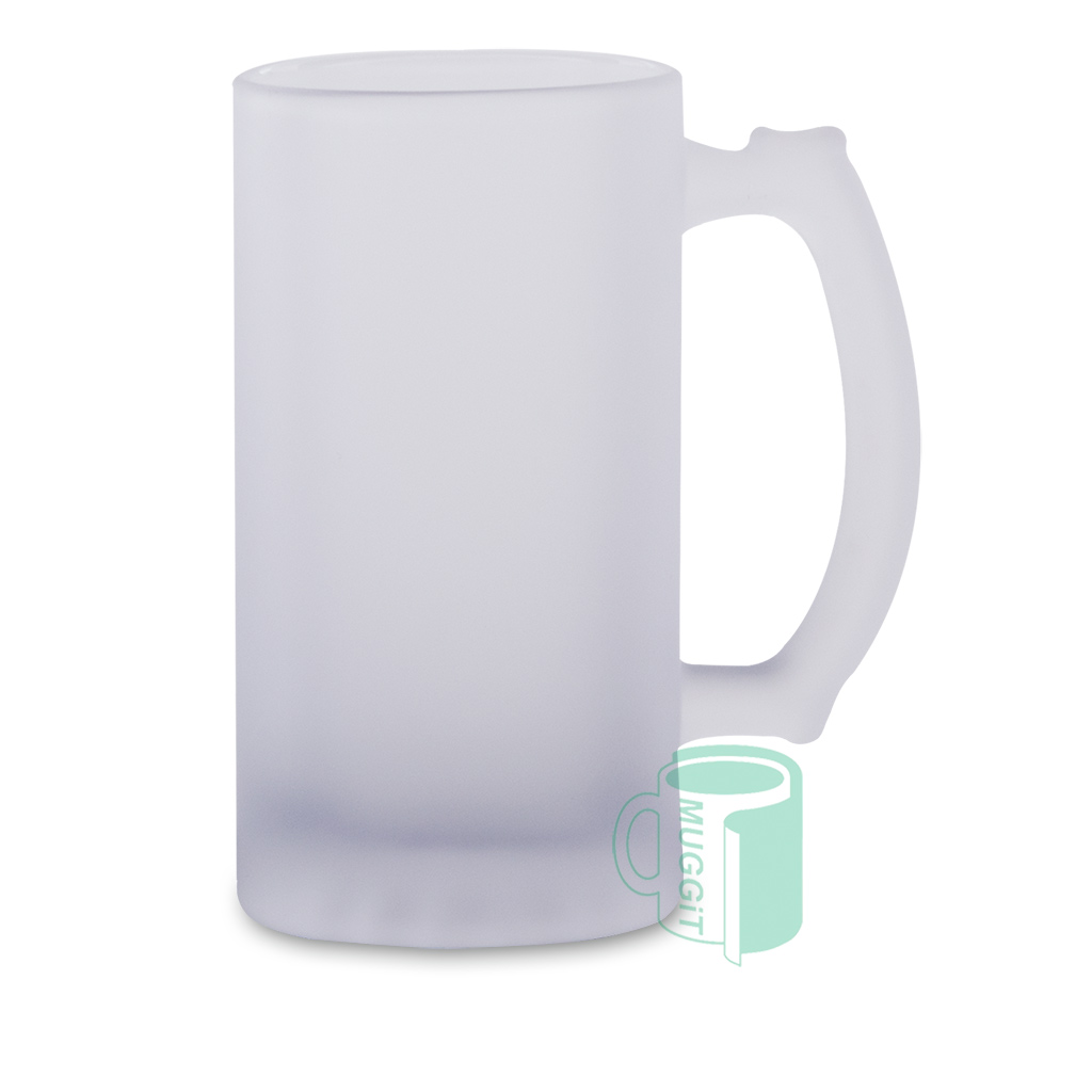 Frosted or clear glass beer mug