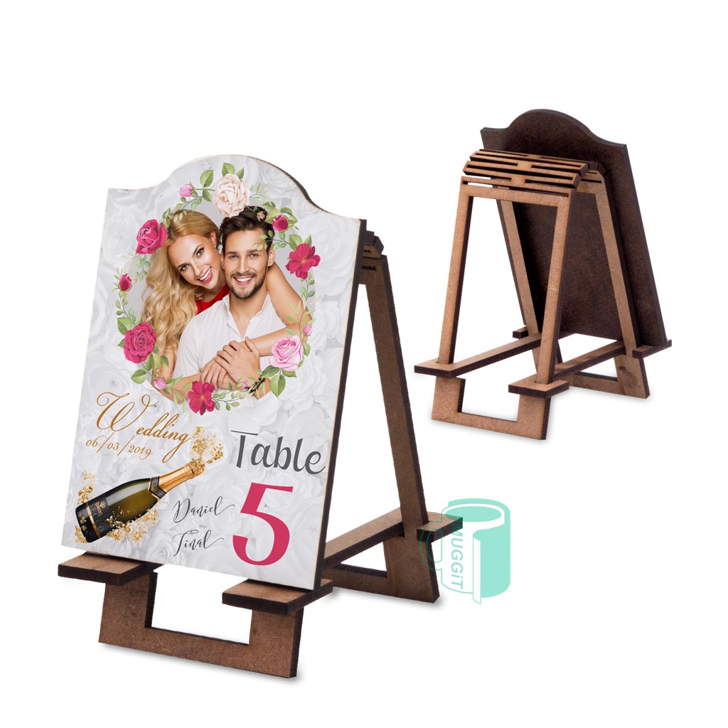 muggit hardboard mini easel table stand welcome gift sign hbminieasel