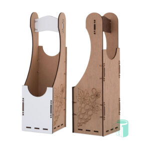 AMERICAN MDF Carry-all Wine Box Kit with sublimation printable HB Inserts. For use with Sublimation ONLY.