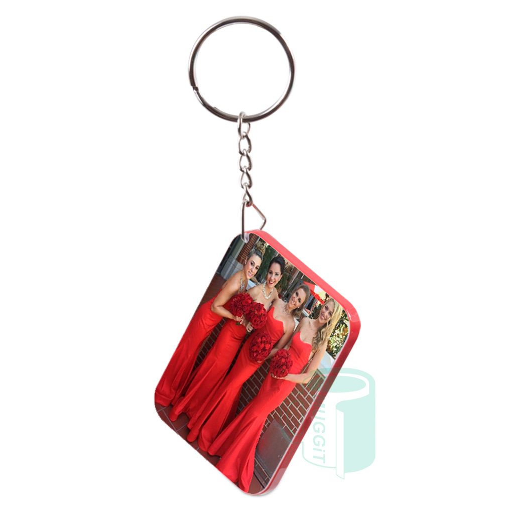 muggit keyring polymer red trim edge plastic keyringpolymerredc48