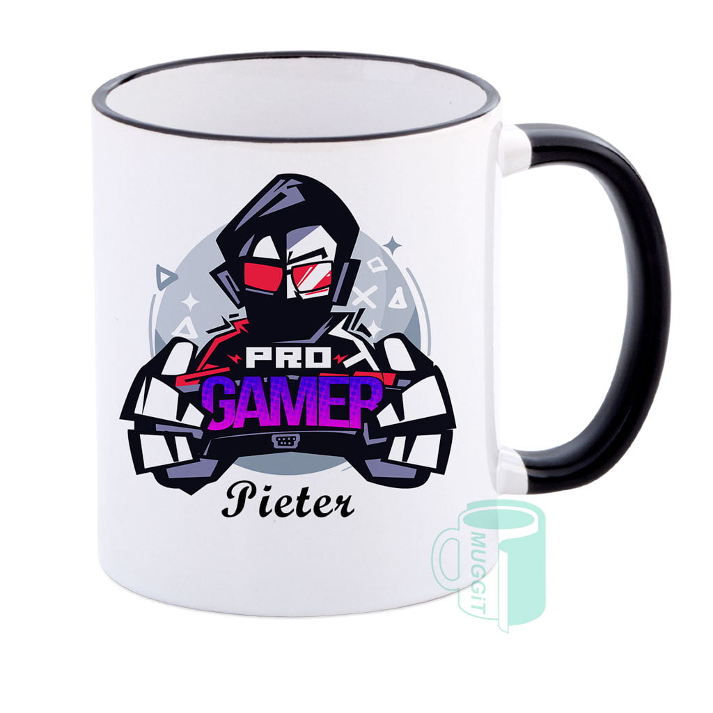 muggit mug 2tone black handle rim coffee kitchen mug2tblackh 1