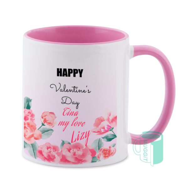muggit mug 2tone pink inner handle coffee kitchen mug2tpinkih 1