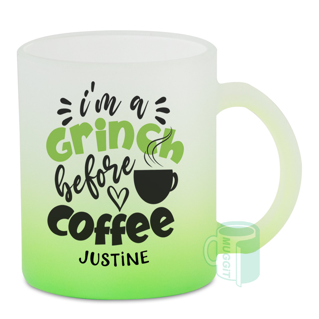 muggit mug glass frosted green coffee mugglassfrostedgrn 1