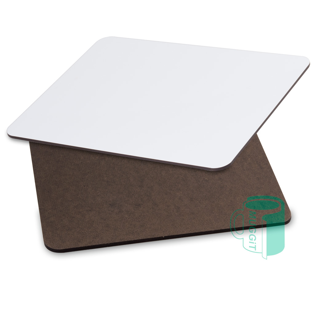 Printable Hardboard Placemat - 259 x 198mm. Muggit MDF product that combines durability with elegance, offering a high-quality sublimation coating surface.