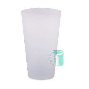 Glass frosted Cone 17oz 17oz Frosted Cone shaped Glass – holds 450ml of fluid. For sublimation only