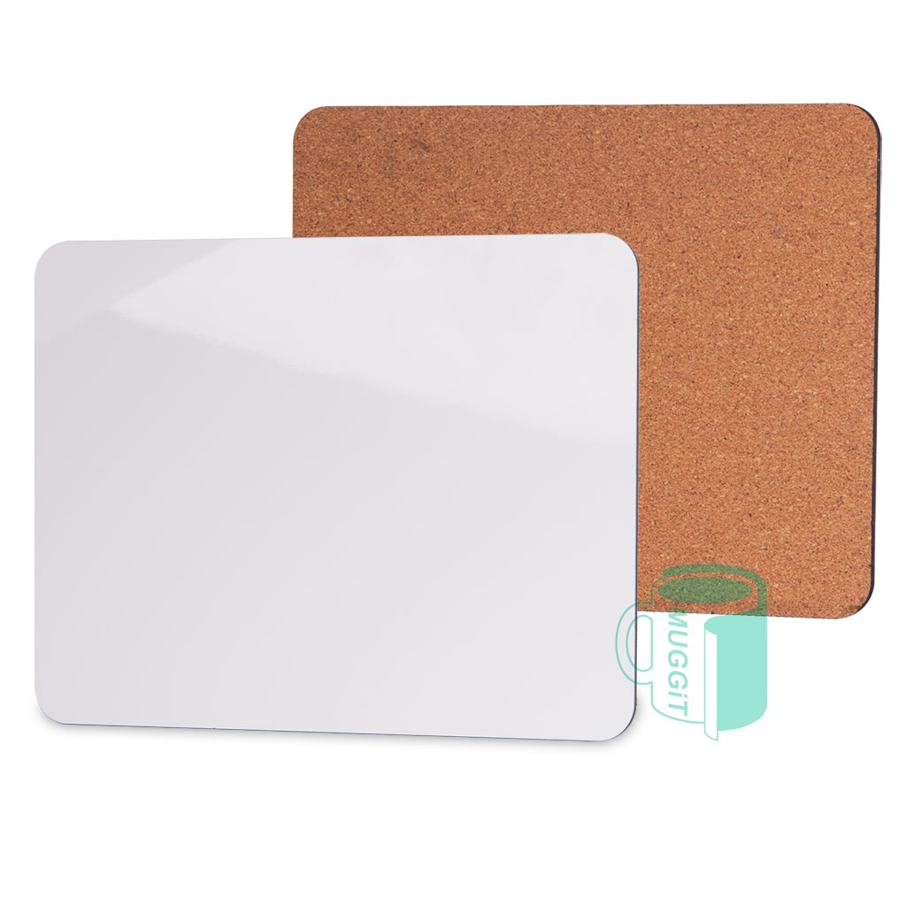 Placemat Cork backed Hardboard Hardboard Placemat with cork backing (260 x 198mm). Pack of 5. For sublimation only.