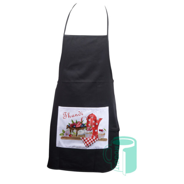 muggit apron black white pocket kitchen cook apronblackwhitepocket 1