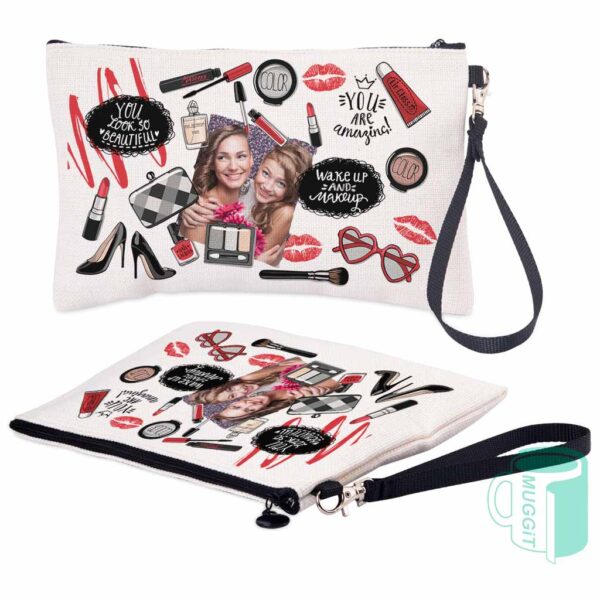 Canvas cosmetic travel bag
