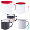 Indestructible coloured enamel mugs ensures durability and exceptional heat conductivity, resulting in vibrant and lasting prints. Various sizes & colours.