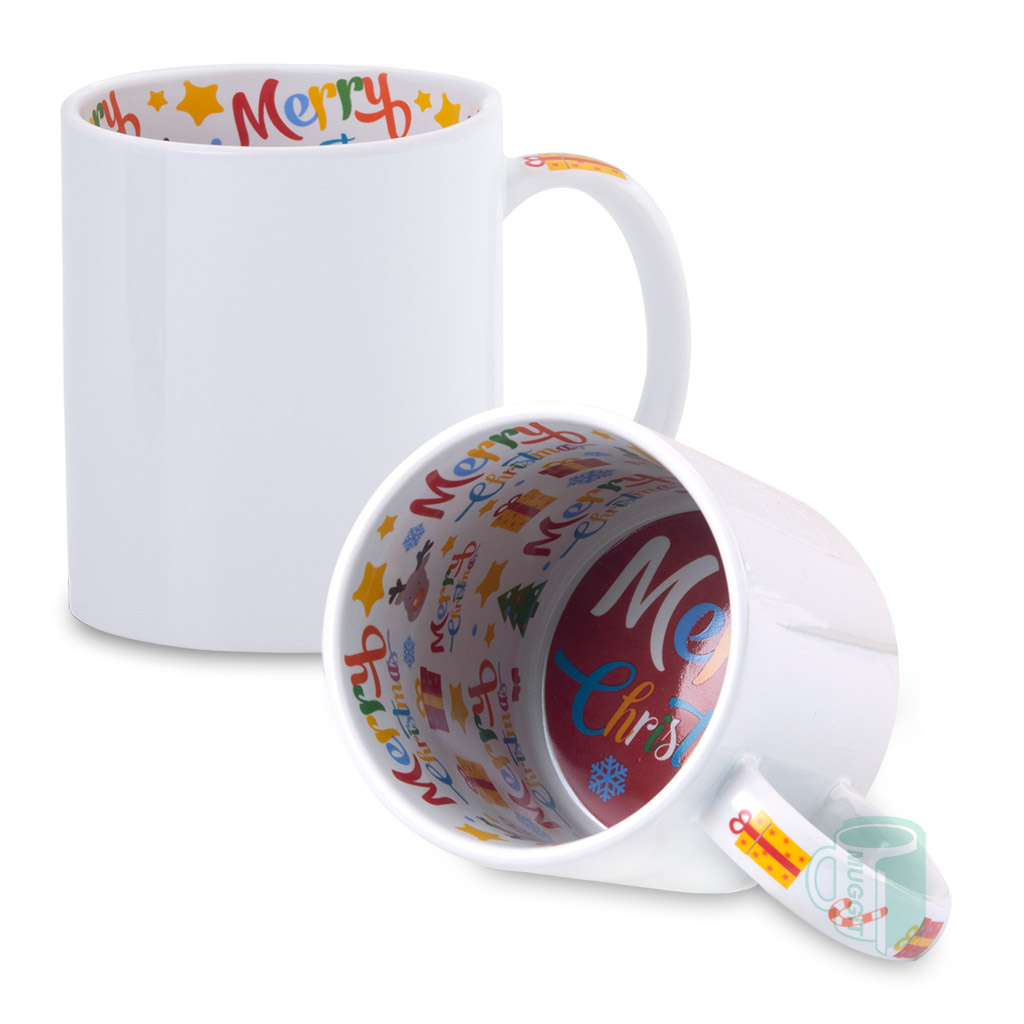 muggit_mug_white_xmas_christmas_ceramic_coffee_tea_mugwhitexmas Premium Grade White Mug - with MERRY CHRISTMAS motif inside mug. For use with Sublimation & Laser.