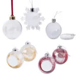 Exquisite christmas photo ball hanging ornaments A range of clear photo Xmas Balls that you can hang from the hanging loop.