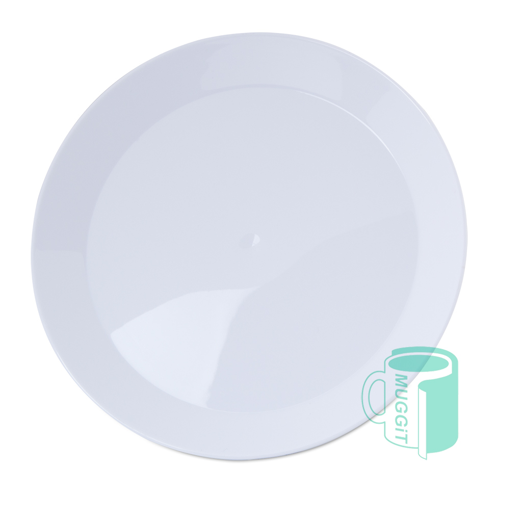 Polymer Kids Plate - perfect for use with Polymer Utensils. For Sublimation and Laser - if using 4-in1 press, press at 300 for 180 sec, high pressure. For dedicated plate press, 170C, 170sec, high pressure - NOT FOR USE IN A DISHWASHER