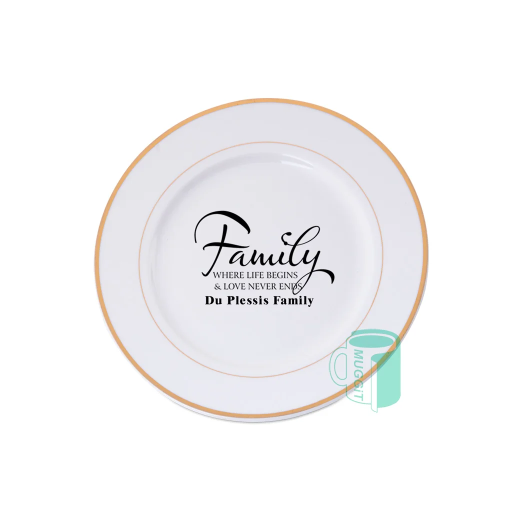 Home 35 muggit side plate white gold rim plategold