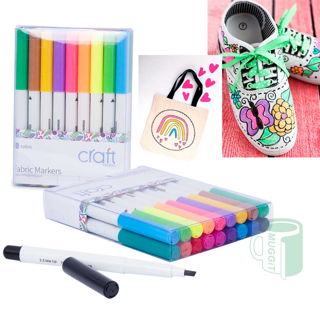 Sublimation Fabric Marker 18 Pen set transfer your hand-drawn designs & sketches on a wide range of sublimatable items, ideal for artists, crafters & hobbyists. Heat press