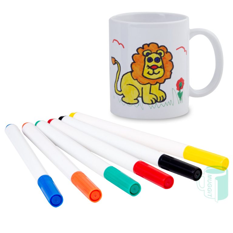 Sublimation Marker Pen set (6 colours with 2mm nib).Draw with Marker (or put into cameo and draw with Cameo), onto paper, then sublimate