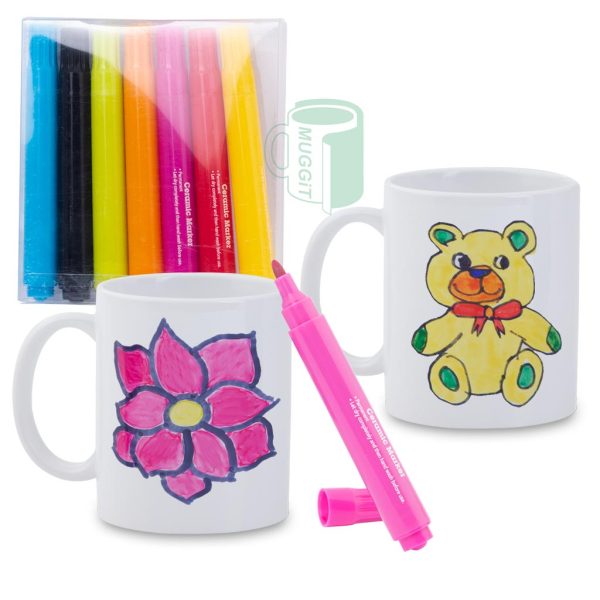 Sublimation Marker Pen set - 7 colours. Draw directly on ceramic item then put into heat press.