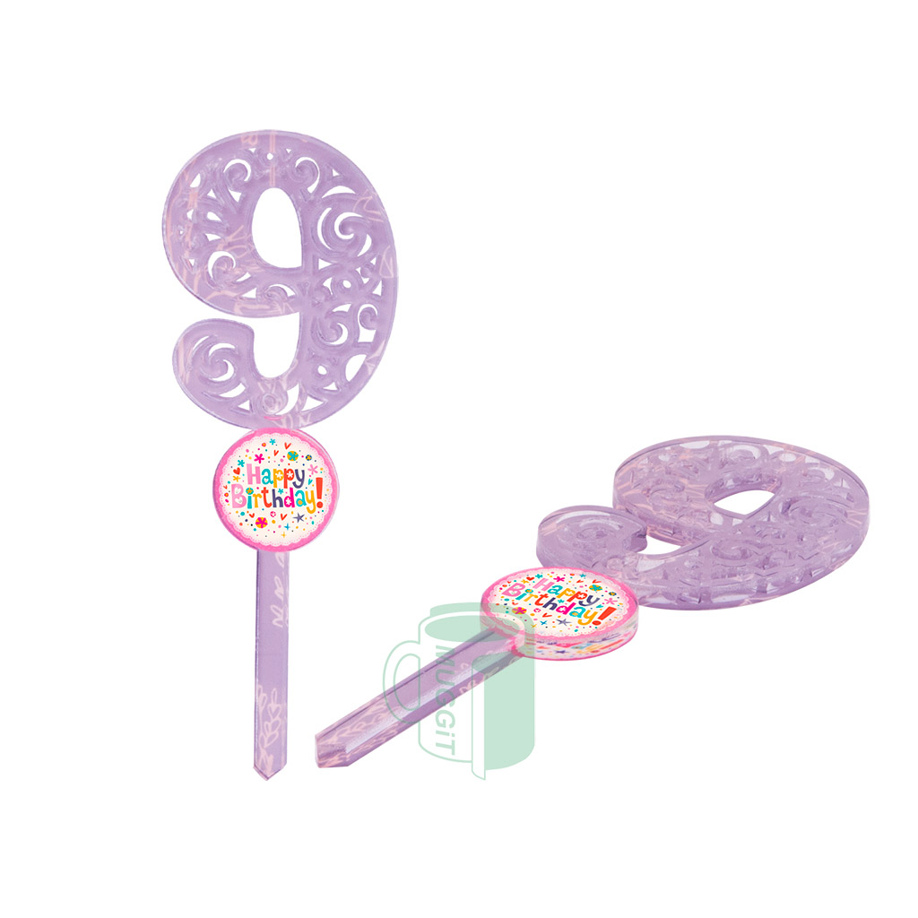 muggit sublimer 2tone cake topper birthday number nign sublimer2tcaketopper9 1