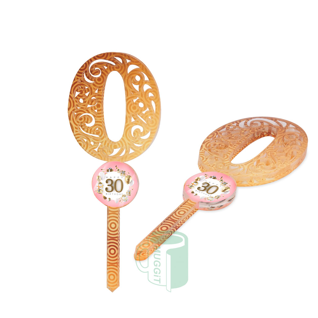 muggit sublimer 2tone cake topper birthday number zero sublimer2tcaketopper0 1