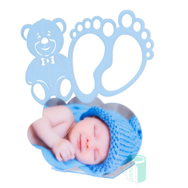 muggit sublimer photo frame teddy feet cloud baby stand table bend sublimerphotoframeteddy 1