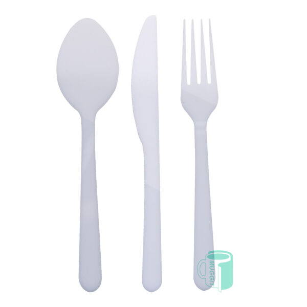 Sublimer Utensil set (Knife, fork, Spoon) -Perfect for picnics, kids parties etc. both sides sublimation printable. For best results use Subtex Sublimation paper. Need to be moulded to shape while hot (use gloves) - see instructions.