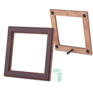 muggit_tile_photo_frame_wood_brown_table_stand_tileframe10x10cm muggit tile photo frame wood brown table stand tileframe10x10cm
