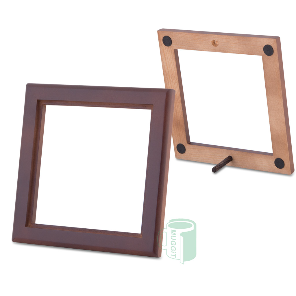 muggit_tile_photo_frame_wood_brown_table_stand_tileframe10x10cm
