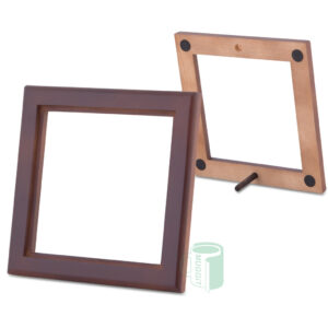 muggit_tile_photo_frame_wood_brown_table_stand_tileframe15x15cm muggit tile photo frame wood brown table stand tileframe15x15cm