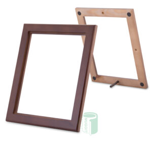 muggit_tile_photo_frame_wood_brown_table_stand_tileframe25x20cm muggit tile photo frame wood brown table stand tileframe25x20cm