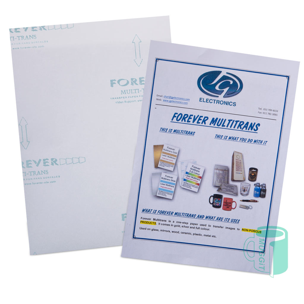 orever Multitrans hard surface paper for Laser printers
