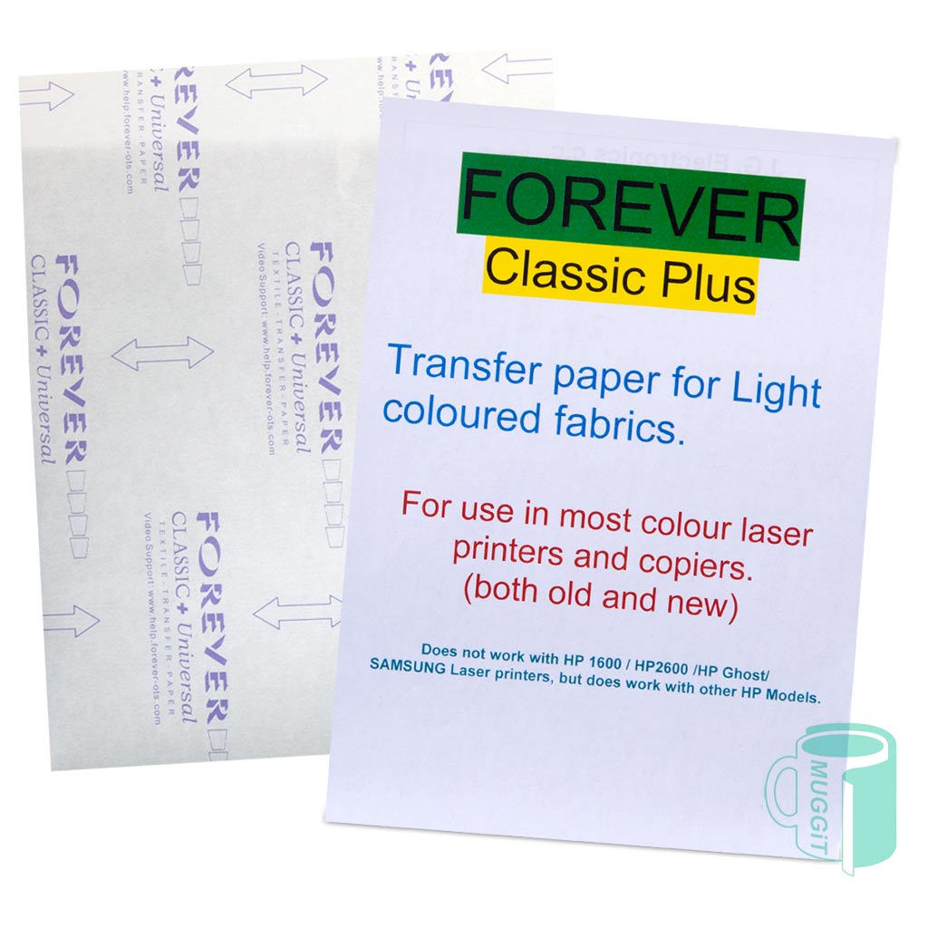 muggit_transfer_paper_laser_forever_clasic_plus_tpforeverclassic+ Forever Classic plus transfer paper for colour laser printers for light & white fabrics.