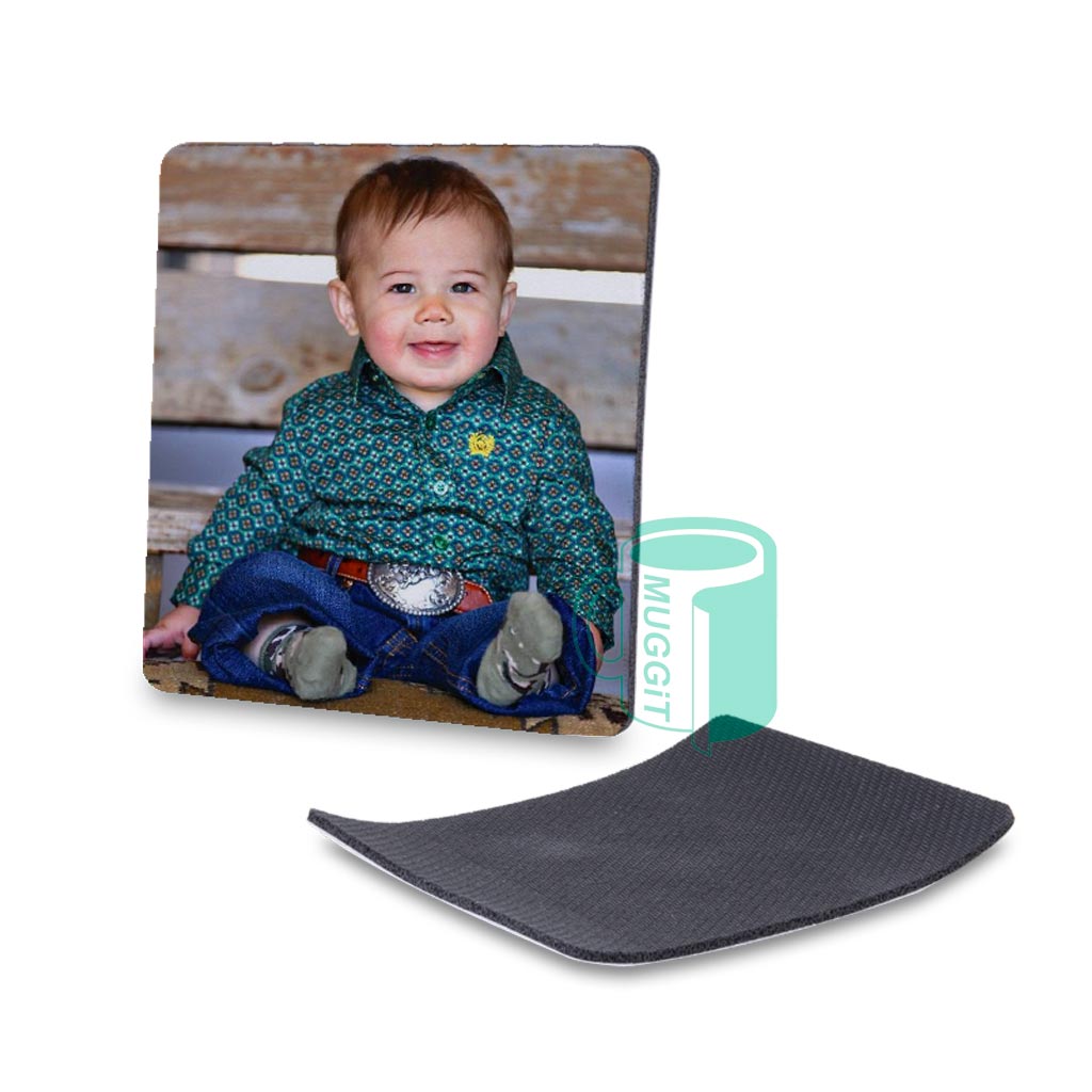 muggit coaster square rubber fabric coffee coastersquarerubber