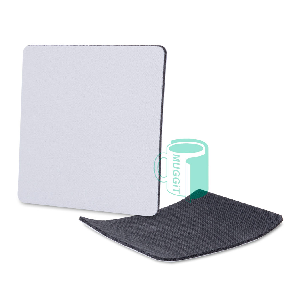 muggit coaster square rubber fabric coffee coastersquarerubber