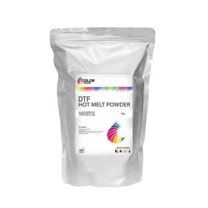 DTF powder hot melt high resolution 1kg durability and washability, feels better to the touch & the durability is very high with cost effective printing results