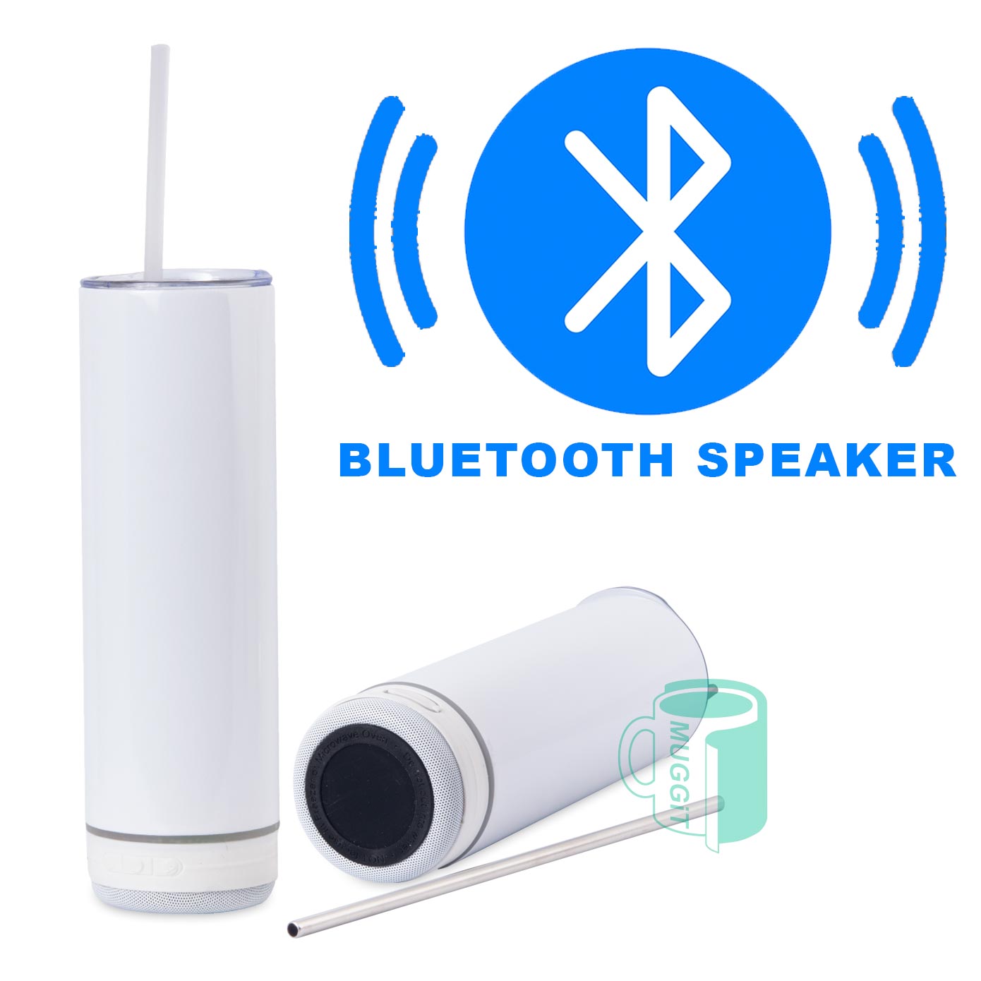 Bluetooth speaker travel tumbler mug stay hydrated sipping on a beverage on the go & be entertained with your favourite music using this unique 2 in 1 tumbler.