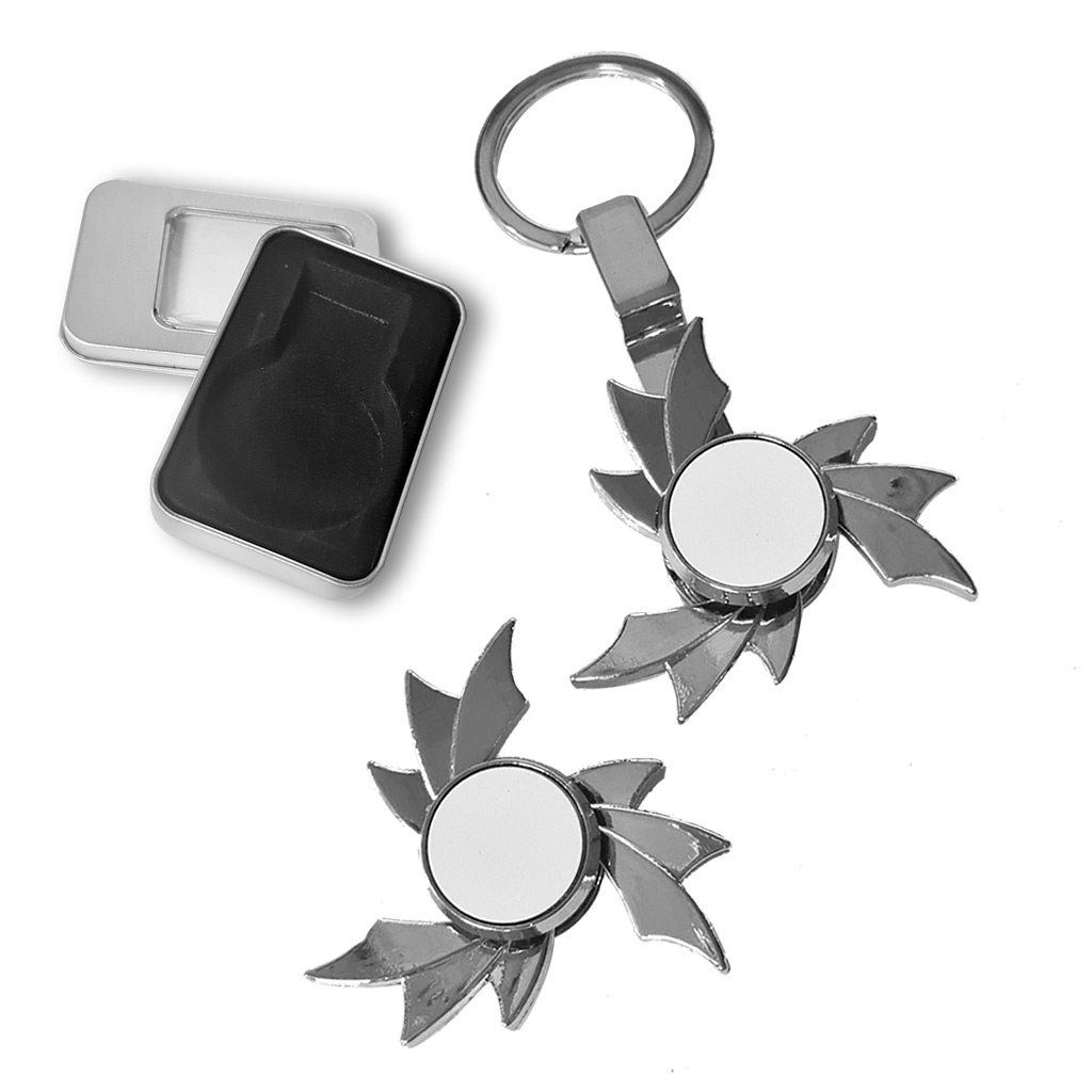 Fidget Spinner Ninja Star A playful ninja star-shaped fidget spinner, perfect for stress relief and fun, with smooth spinning action. For use with Sublimation.