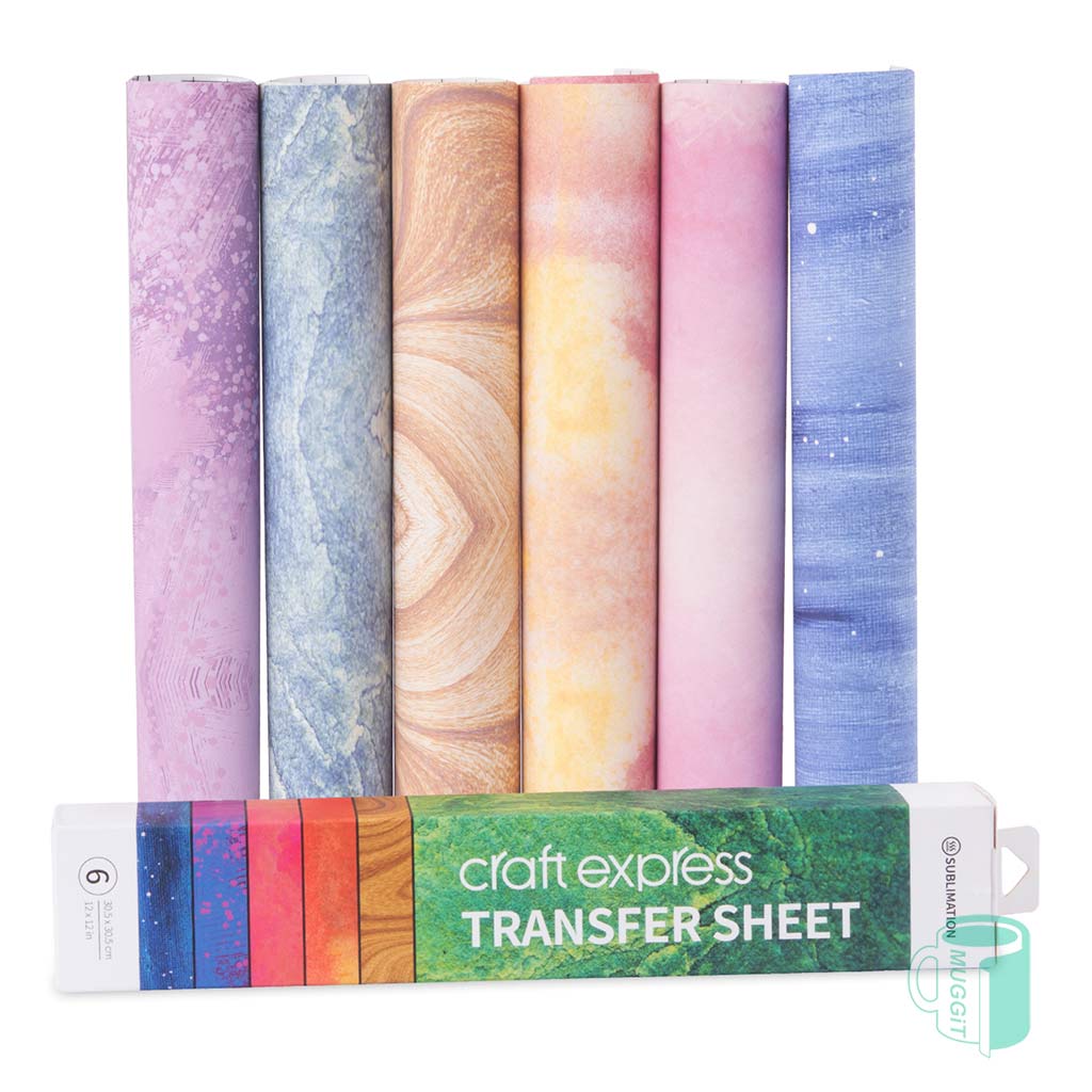 Craft Express Sublimation Pastel paper, pre-printed with assorted colours & patterns these designs are perfect as background or a decorative design on their own
