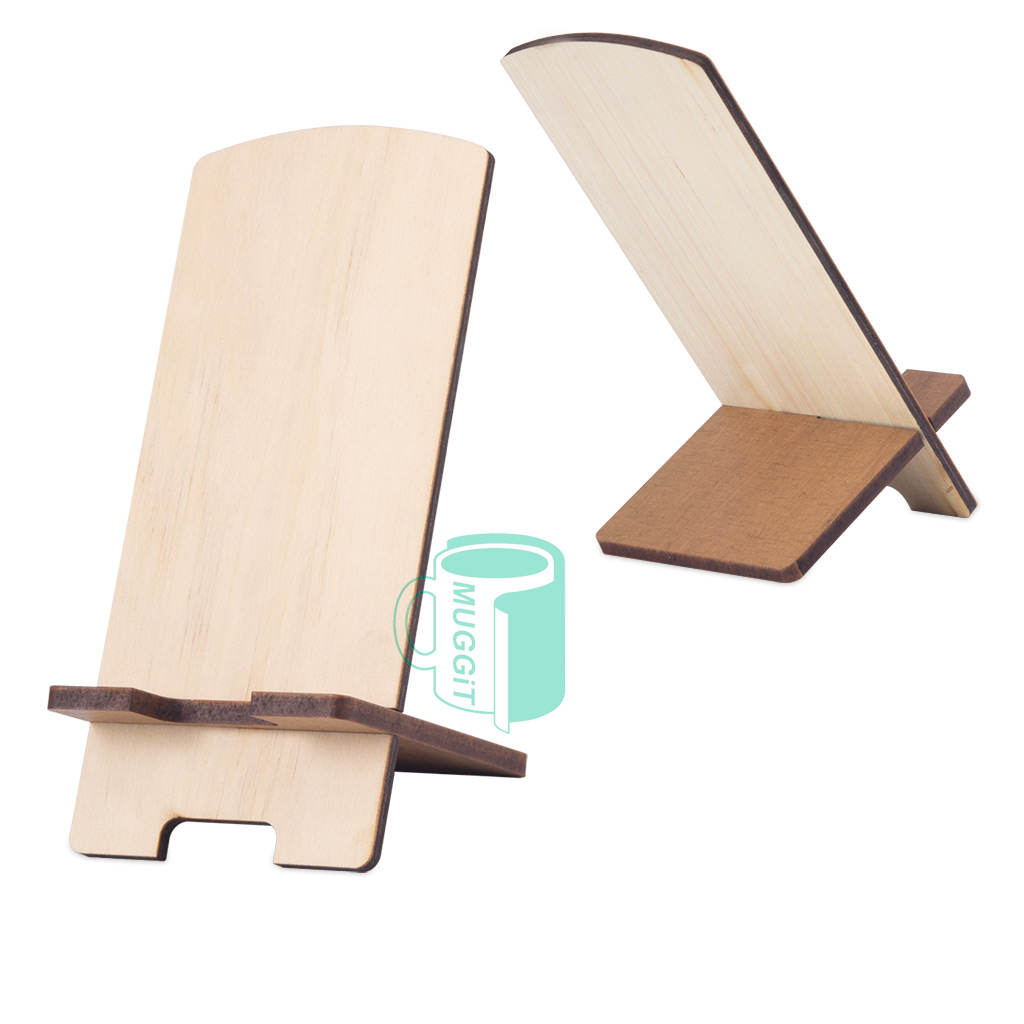Cellphone Stand Synthetic Bamboo is a practical accessory hold & display your customer's smartphone in upright position, allowing for convenient hands-free use