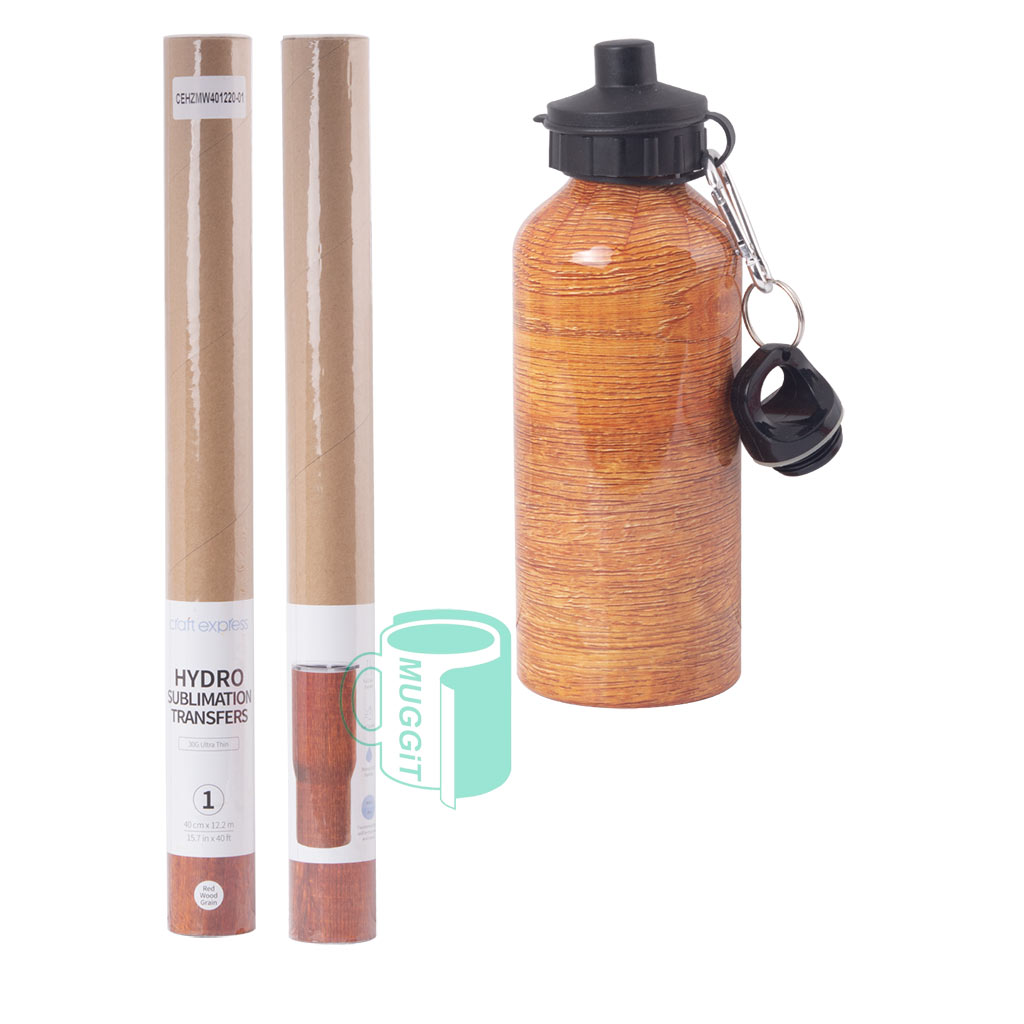 Hydro Sublimation Transfer Paper Red Wood Texture, ultra thin, decorate irregular and regular shape items flexibly shape it to match any corners. Per Roll