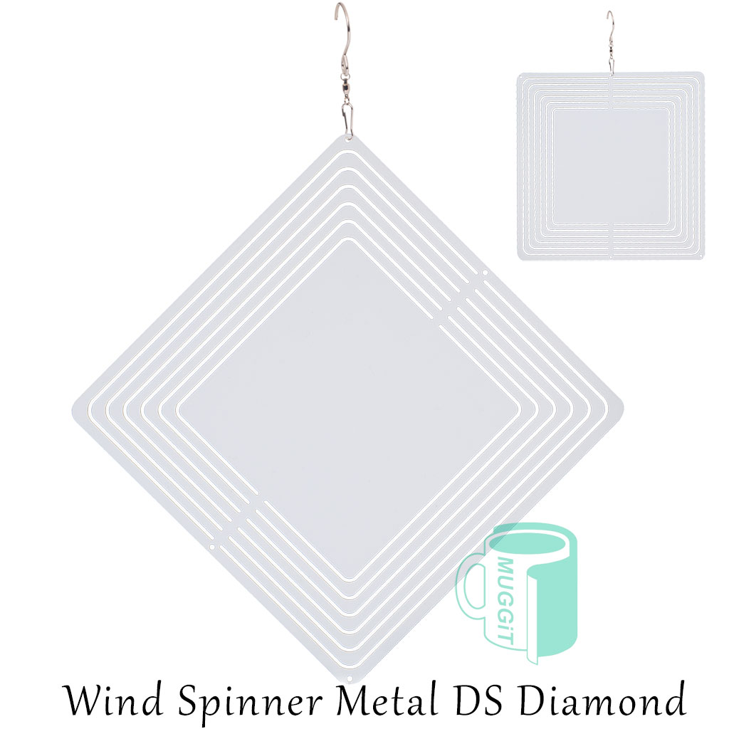 Wind Spinner Printable Metal Diamond frame memorable moments for customers in a unique way on these double-sided metal wind spinners create a cool effect.