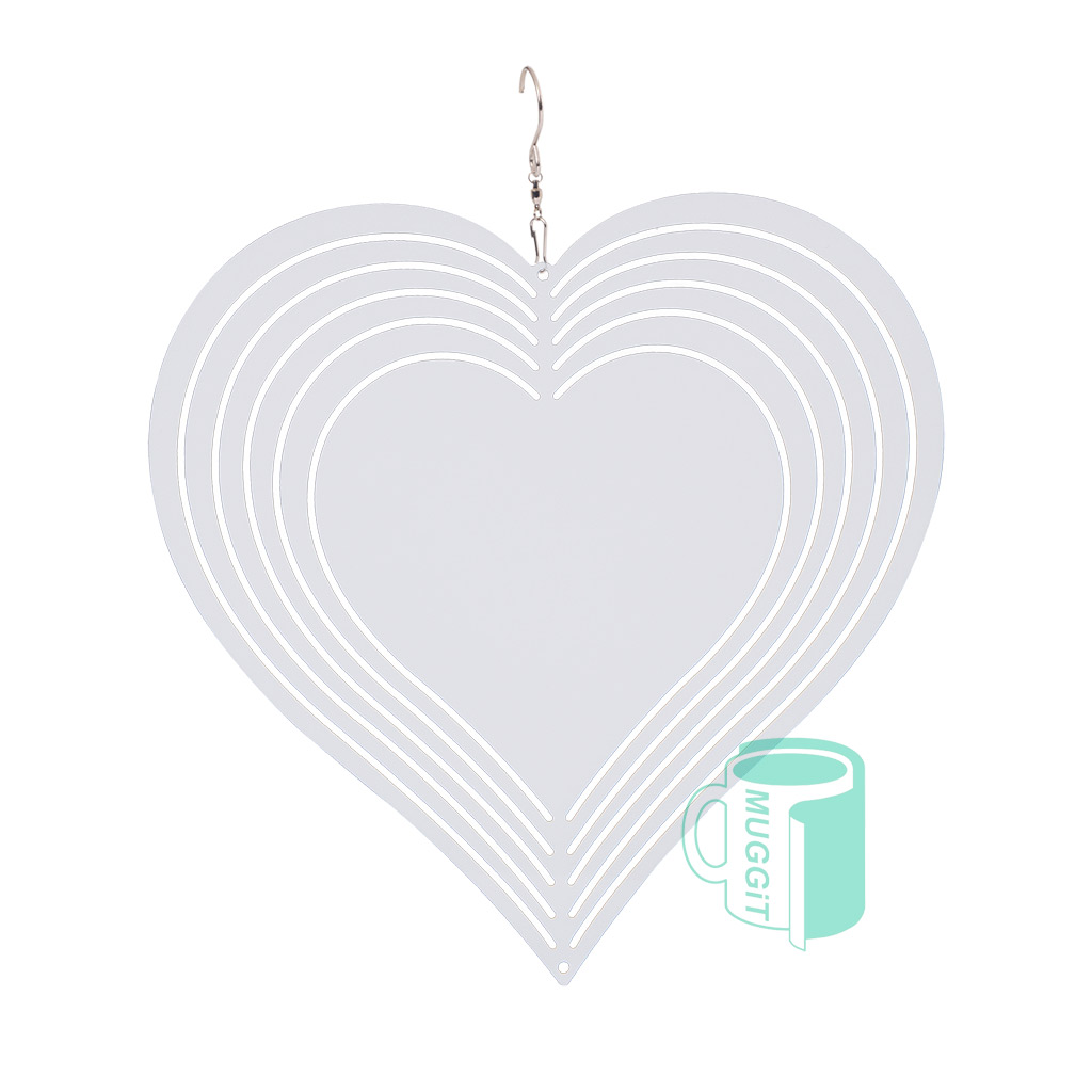 Wind Spinner Printable Metal Heart Double sided memorable moments for customers in a unique way, appeal to a wide audience decorating rooms, homes, workspaces