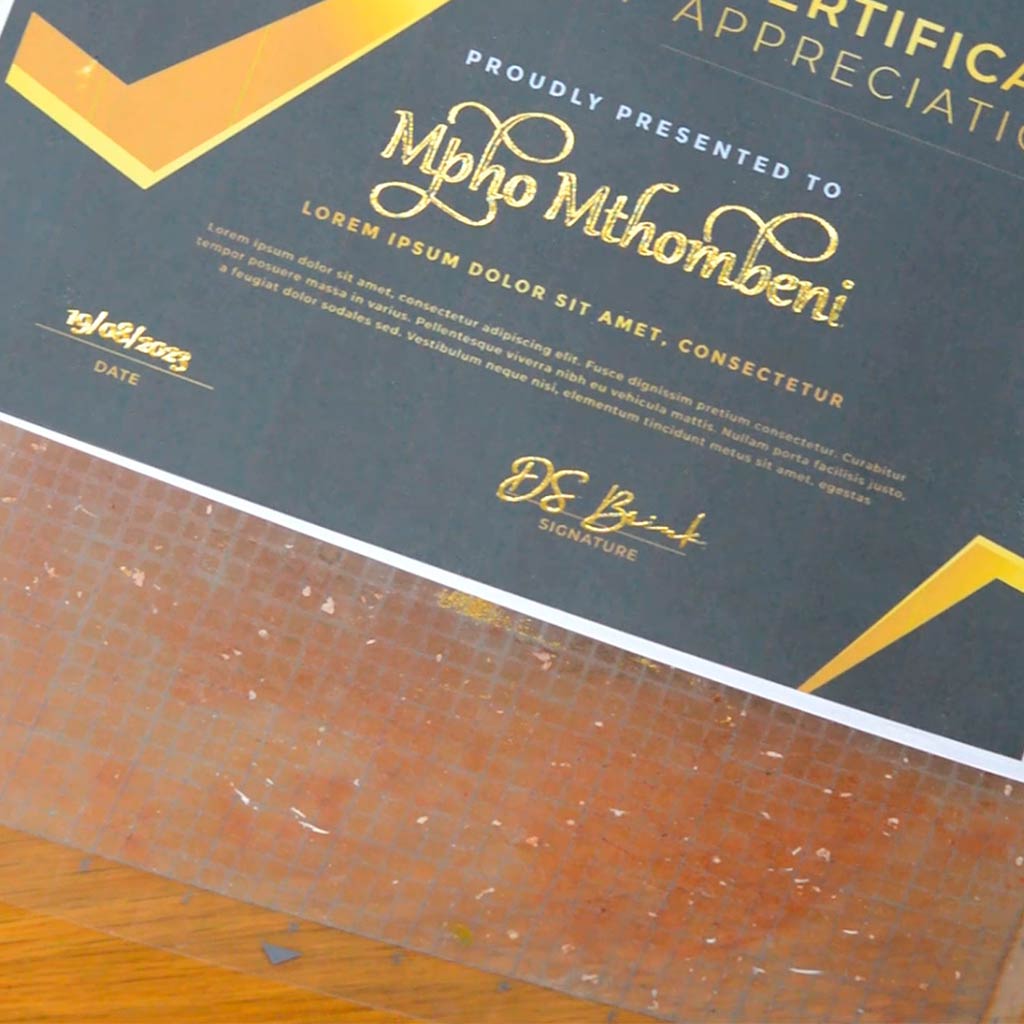 Muggit VC Foil Sample Printed 2