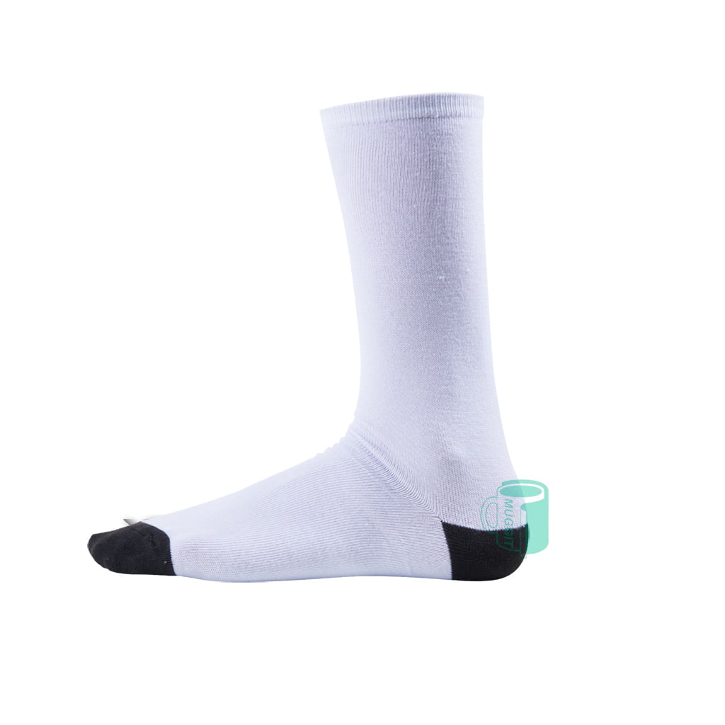 Printable Socks Mens Large Grab a pair of large mens printable socks, 40cm long. Made from polyester wicking material for fun prints with clarity and detail.