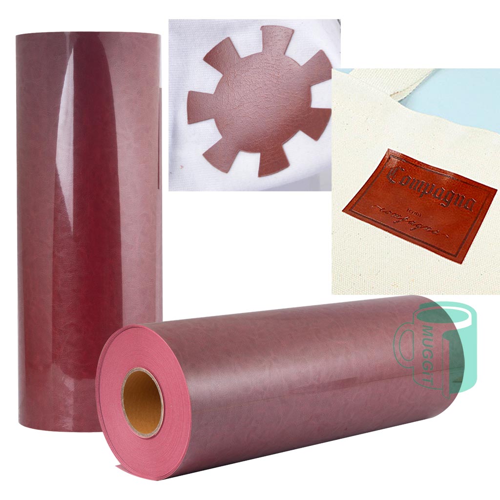 Muggit-Videoflex-Leather-Red-SLV-02 Heat Transfer Vinyl Leather look Red in colour