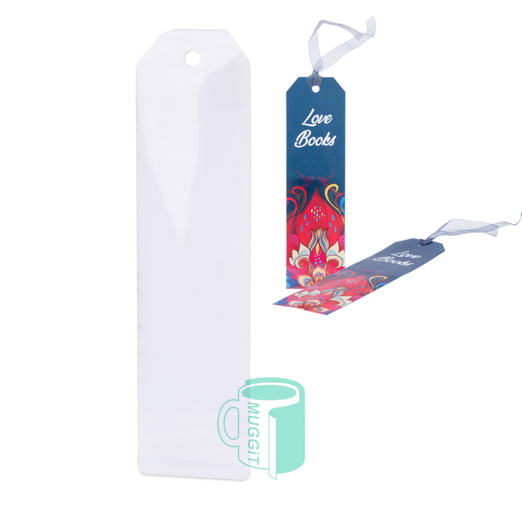 Muggit-Sublimer-Bookmark Thin Sublimer Bookmark is a fusion of elegance and functionality in one, this blank bookmark is one side printable surface for custom print, image or logo